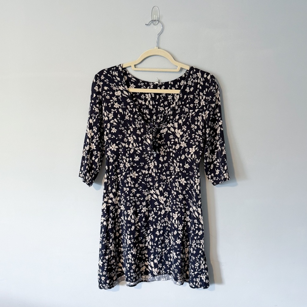 Urban Outfitters Navy Blue Floral Dress